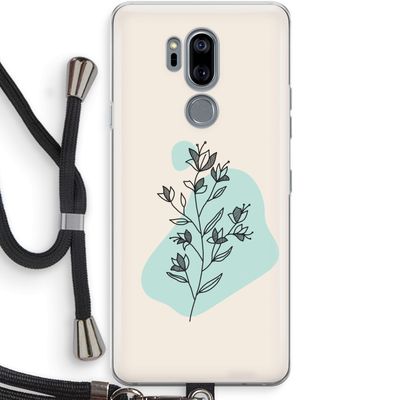 Violets are blue: LG G7 Thinq Transparant Hoesje met koord