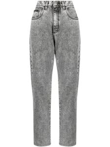 Philipp Plein jean mom à effet usé - Gris