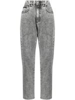 Philipp Plein jean mom à effet usé - Gris