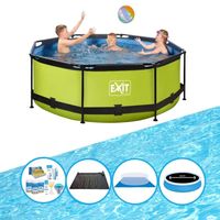 EXIT Zwembad Lime - Frame Pool ø244x76cm - Combi Deal