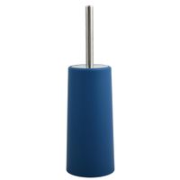 MSV Toiletborstel houder/WC-borstel - marine blauw - kunststof - 35 cm   -
