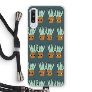 Sansevieria: Samsung Galaxy A70 Transparant Hoesje met koord