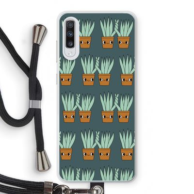 Sansevieria: Samsung Galaxy A70 Transparant Hoesje met koord
