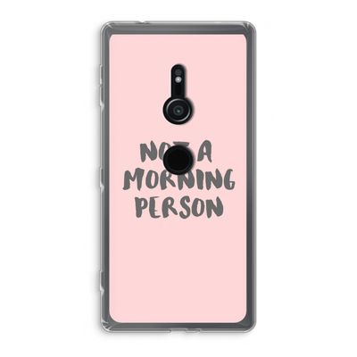 Morning person: Sony Xperia XZ2 Transparant Hoesje