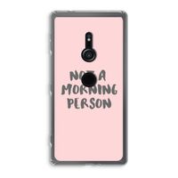 Morning person: Sony Xperia XZ2 Transparant Hoesje