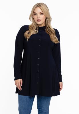 Yoek Blouse A-lijn | Blauw | Maat 58/60