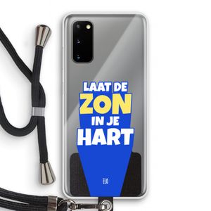 Laat de zon in je hart: Samsung Galaxy S20 Transparant Hoesje met koord