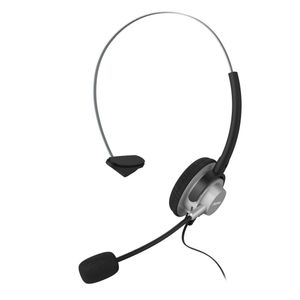 Hama 00201157 hoofdtelefoon/headset Bedraad Hoofdband Kantoor/callcenter Zwart, Zilver