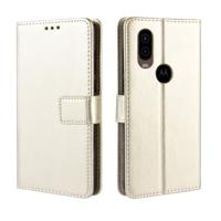 Crazy Horse textuur horizontale Flip lederen case voor Motorola P40 met houder & kaartsleuven & portemonnee & Lanyard (goud)