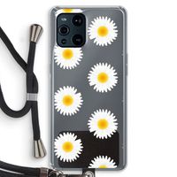 Margrietjes: Oppo Find X3 Transparant Hoesje met koord