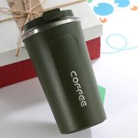 Dubbele RVS 304 koffie mok auto Thermos mok reizen Thermo Cup 380ml (groen)