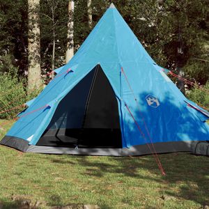 Tent 4-persoons 367x367x259 cm 185T taft blauw