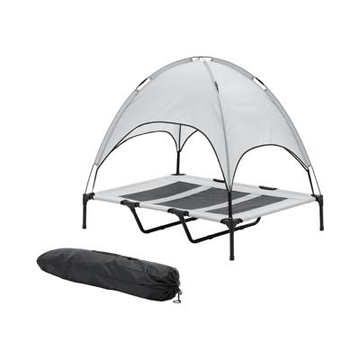 Hondenbed met dak - 122.5 x 91.5 x 109 cm - grijs