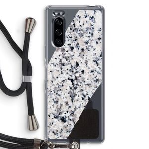 Gespikkelde marmer: Sony Xperia 5 Transparant Hoesje met koord