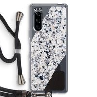 Gespikkelde marmer: Sony Xperia 5 Transparant Hoesje met koord