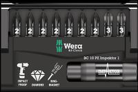 Wera Bit-Check 10 PZ Impaktor 1 bitset 10-delig, Diamantcoating, extern belastbaar - thumbnail