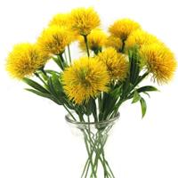 10 stuks kunst bloemen paardebloem kunststof bloem bruiloft huis Valentine decoratie (geel)