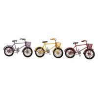 Decoratieve figuren DKD Home Decor Geel Rood Lila Fiets Vintage 16,5 x 5,5 x 9 cm (3 Stuks)