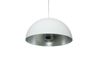 Artdelight Grote hanglamp Gala Ø 50cm wit binnenkant zilver HL 12127-50 WI-ZI