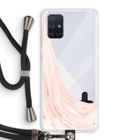 Peach bath: Samsung Galaxy A71 Transparant Hoesje met koord