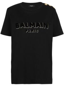 Balmain t-shirt à logo imprimé - Noir