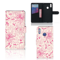 Huawei Y7 (2019) Hoesje Pink Flowers