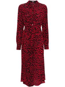 Karl Lagerfeld robe-chemise à imprimé animalier - Rouge