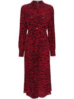 Karl Lagerfeld robe-chemise à imprimé animalier - Rouge - thumbnail