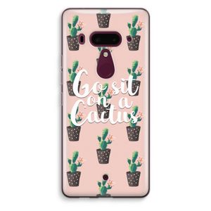 Cactus quote: HTC U12+ Transparant Hoesje