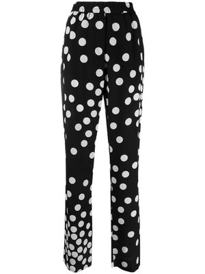 Valentino Garavani pantalon droit à pois - Noir