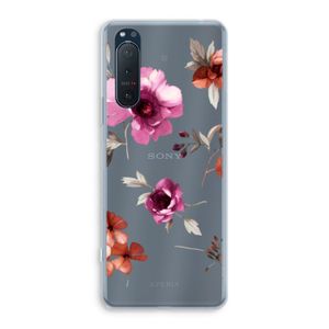 Geschilderde bloemen: Sony Xperia 5 II Transparant Hoesje