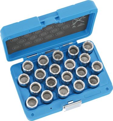 Condor wielslot-dopsleutelset rim locks disassembly 20-tlg volvo a