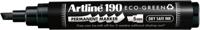 Permanent marker artline 190 eco schuin 2-5mm zw | 12 stuks