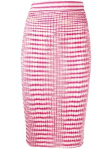 Missoni jupe en maille nervurée à rayures - Rose