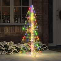 VidaXL Kerstboom met 160 led multikleur 150 cm acryl