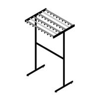 Basic Pro-line vrijstaand garderoberek 38 haken dubbelzijdig- grijs/zwart Basic Pro-line vrijstaand garderoberek 38 haken dubbelzijdig- grijs/zwart