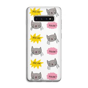 Meow: Samsung Galaxy S10 4G Transparant Hoesje