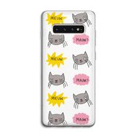 Meow: Samsung Galaxy S10 4G Transparant Hoesje