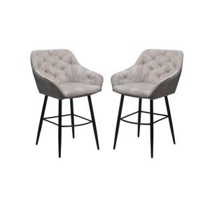 Barstoel Liverpool - Creme/Zwart - Set van 2