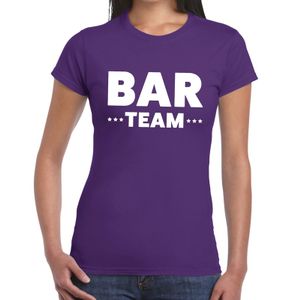 Bar Team / personeel tekst t-shirt paars dames