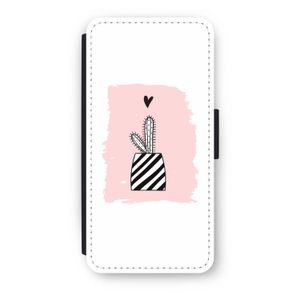Zwart-wit cactus: iPhone SE 2020 Flip Hoesje