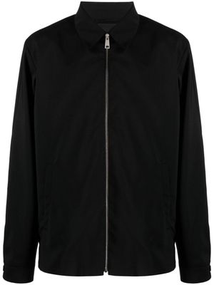 Prada surchemise en laine à fermeture zippée - Noir