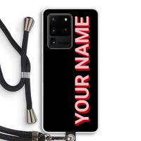 Namecase: Samsung Galaxy S20 Ultra Transparant Hoesje met koord Namecase: Samsung Galaxy S20 Ultra Transparant Hoesje met koord