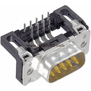 Harting 09 65 162 6813 D-sub male connector 90 ° Aantal polen: 9 Solderen 1 stuk(s)