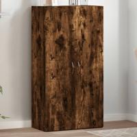 Archiefkast 60x32x115 cm bewerkt hout gerookt eikenkleurig Archiefkast 60x32x115 cm bewerkt hout gerookt eikenkleurig