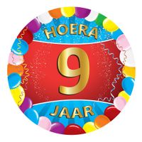 Gekleurde onderzetters 9 jaar Verjaardag leeftijden onderzetters. Ook leuk als cadeau.