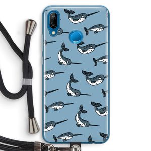 Narwhal: Huawei P20 Lite Transparant Hoesje met koord
