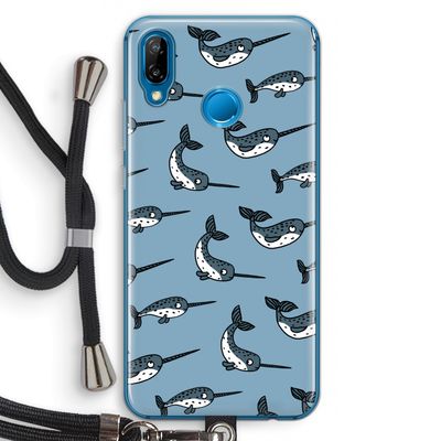 Narwhal: Huawei P20 Lite Transparant Hoesje met koord
