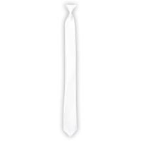 Verkleed stropdas - wit - 50 cm - breed 6 cm - Voor volwassenen - Carnaval