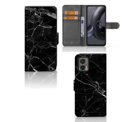 Motorola Edge 30 Neo | Bookcase | Marmer Zwart - Origineel Cadeau Vader